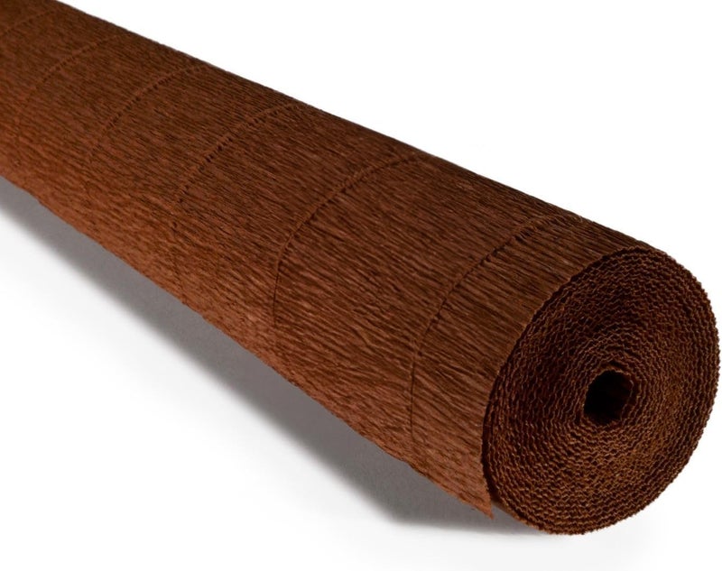 LCREATE LCREATE LCREATE Cartotecnica Rossi 140g 10 Inch Wide 8.2ft Long Italian Crepe Paper Rollfor Wedding Ceremony Various Large Festivals Decoration ('Testa di Moro' Dark Brown（968）) - Image 1